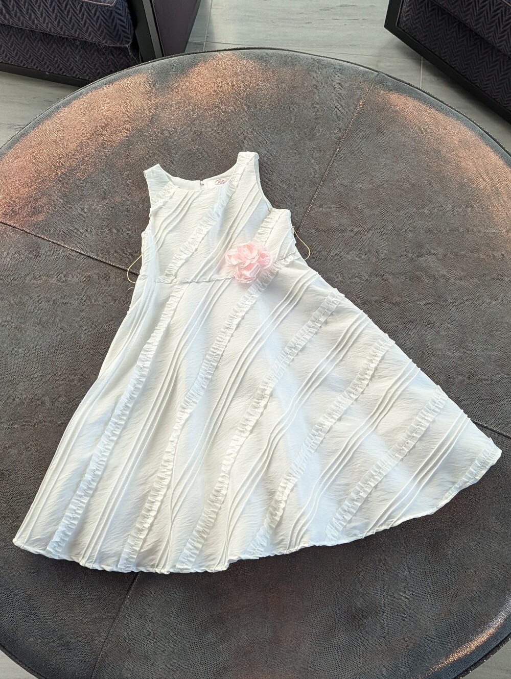 BLOOME DE JEUNE FILLE white party dress  6 6X